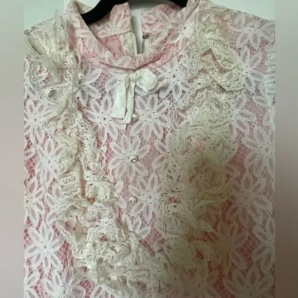 Vintage white dress lace - Picture 7 of 16